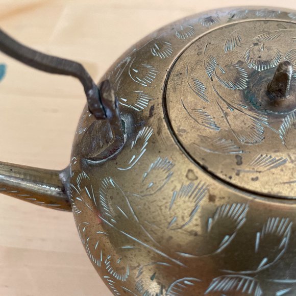 Vintage brass teapot - Picture 6 of 7